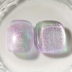 Mermaid Polarized Glitter Gel Nail Polish Pink Purple Shimmer Shell Nail Polish
