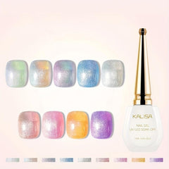 Mermaid Polarized Glitter Gel Nail Polish Pink Purple Shimmer Shell Nail Polish