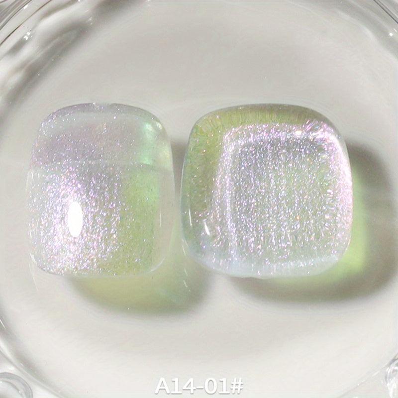 Mermaid Polarized Glitter Gel Nail Polish Pink Purple Shimmer Shell Nail Polish
