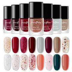 Quick Dry Wine Red Nail Polish Waterproof Non Peelable Glossy Manicure Gift
