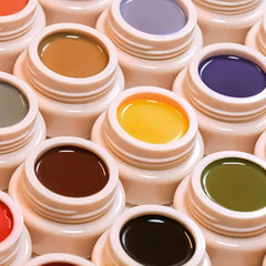 Glitter Sequins Gel Nail Polish Set, Solid Gel Paint Kit for Nail Art