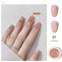 Glitter Sequins Gel Nail Polish Set, Solid Gel Paint Kit for Nail Art