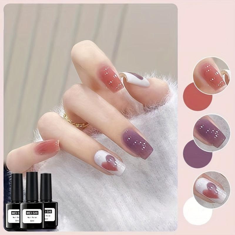 Gel Nail Polish Starter Kit - Glossy Quick Dry Manicure Nail Art DIY Salon