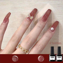 Gel Nail Polish Starter Kit - Glossy Quick Dry Manicure Nail Art DIY Salon