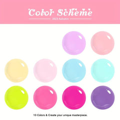10 Colors Gel Polish Set Spring Summer Nail Gel Polish