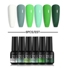 6-Piece Purple Gel Nail Polish Set 8ml - Starter Set for Gel Varnish