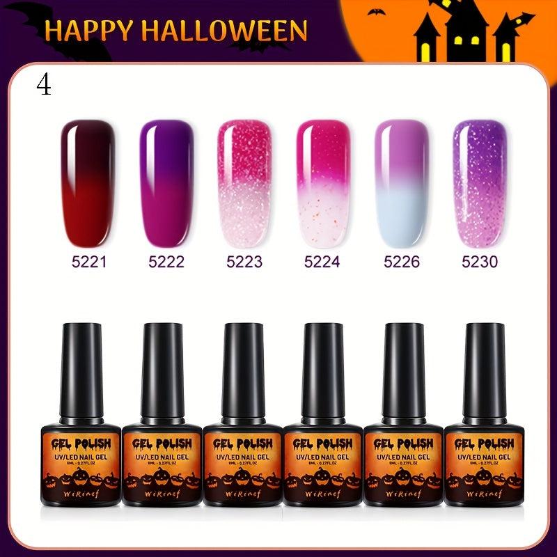 Halloween Changing Gel Nail Polish Set - Temperature Changing Gel Polish Kit