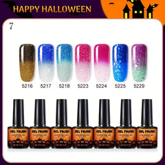 Halloween Changing Gel Nail Polish Set - Temperature Changing Gel Polish Kit