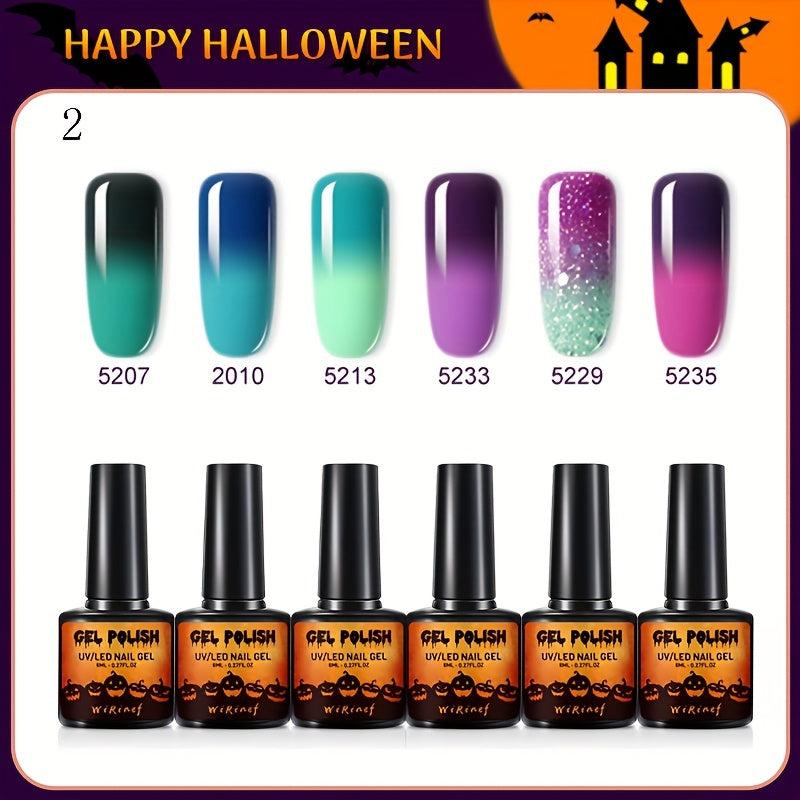Halloween Changing Gel Nail Polish Set - Temperature Changing Gel Polish Kit
