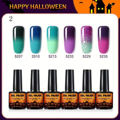 Halloween Changing Gel Nail Polish Set - Temperature Changing Gel Polish Kit