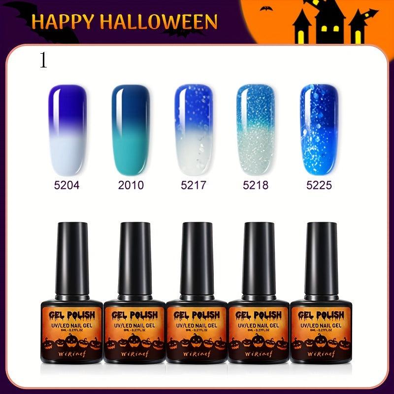 Halloween Changing Gel Nail Polish Set - Temperature Changing Gel Polish Kit