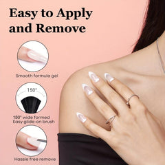 Pure Black Gel Nail Polish for Home Salon DIY