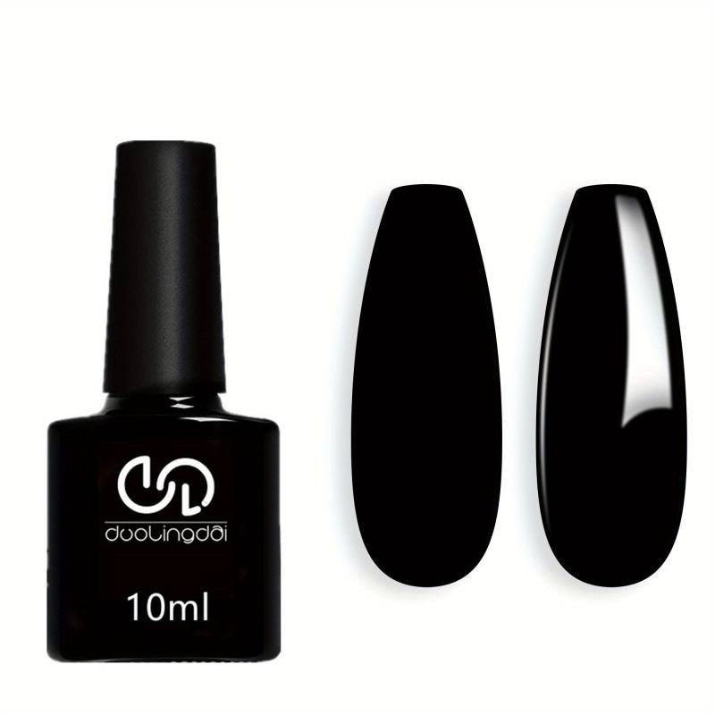 Pure Black Gel Nail Polish for Home Salon DIY