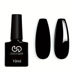 Pure Black Gel Nail Polish for Home Salon DIY