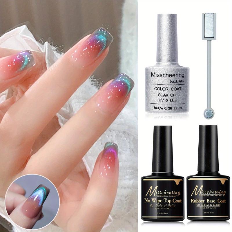 Cat Eye Gel Polish Kit with Base Top Coat & Magnet
