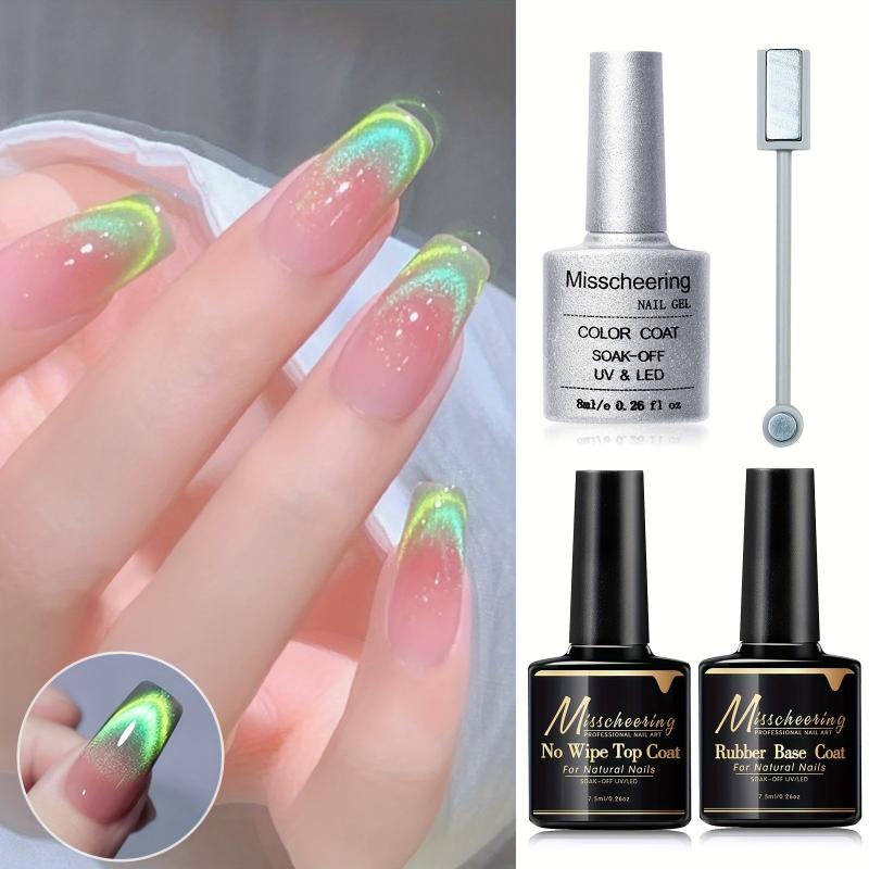 Cat Eye Gel Polish Kit with Base Top Coat & Magnet