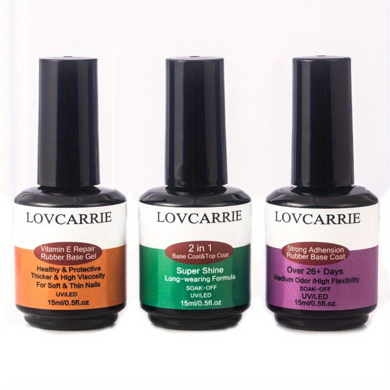 3pcs Vitamin E Gel Base Set for Soft & Thin Nails