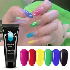 7pcs Temperature Changing Nail Extension Gel Kit