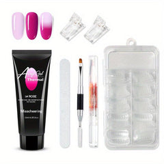 7pcs Temperature Changing Nail Extension Gel Kit