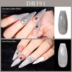 6 Pcs Glitter Gel Nail Polish Set Reflective Shining Gel Polish Kit