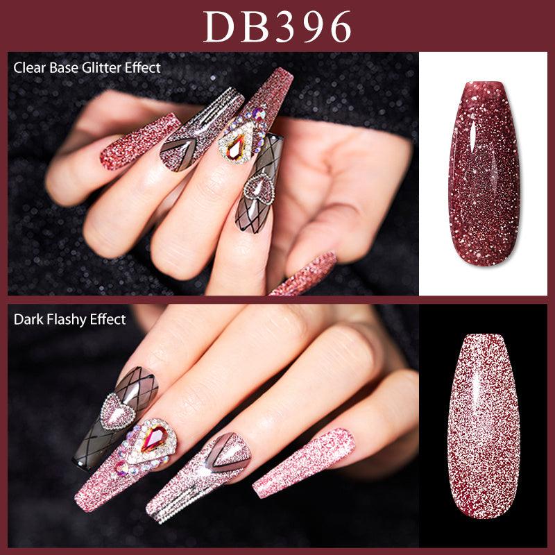 6 Pcs Glitter Gel Nail Polish Set Reflective Shining Gel Polish Kit