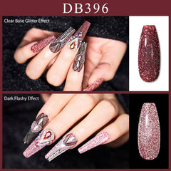 6 Pcs Glitter Gel Nail Polish Set Reflective Shining Gel Polish Kit