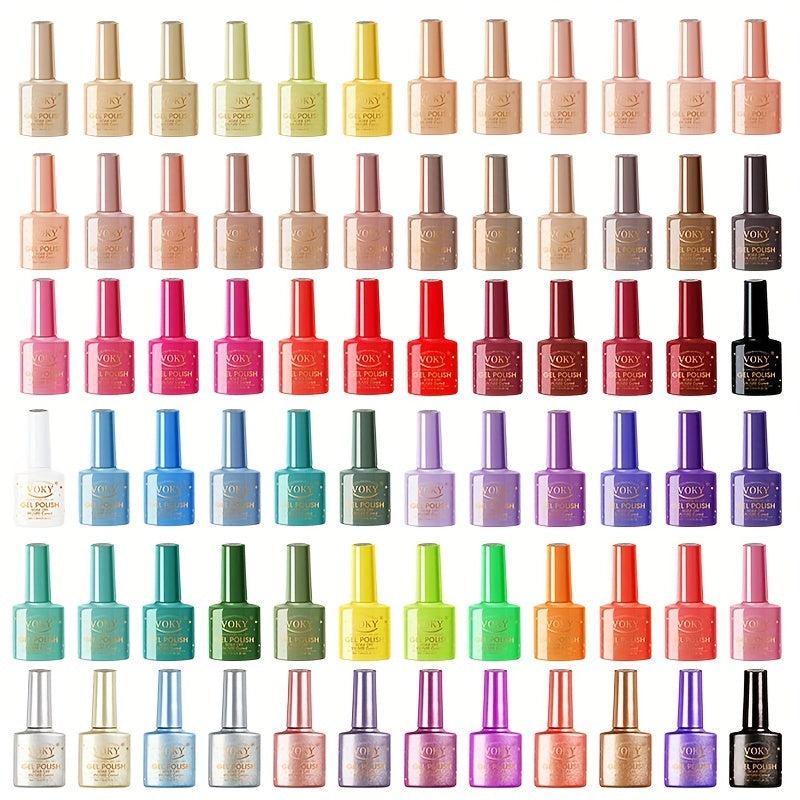 Rainbow Neon Gel Nail Polish Set 7 5ML Soak Off Bright Glitter Gel Polish