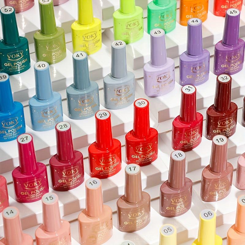 Rainbow Neon Gel Nail Polish Set 7 5ML Soak Off Bright Glitter Gel Polish