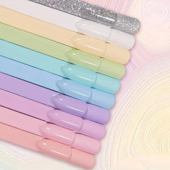 10PCS Soft Candy Colors Gel Nail Polish Set Spring Summer Macaron Shades
