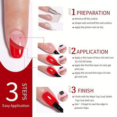 Matte Top Coat Set for Gel Polish Nails - Long Lasting Finish