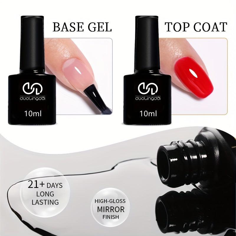 Matte Top Coat Set for Gel Polish Nails - Long Lasting Finish