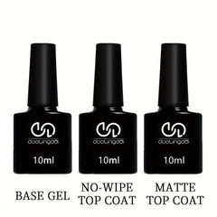 Matte Top Coat Set for Gel Polish Nails - Long Lasting Finish
