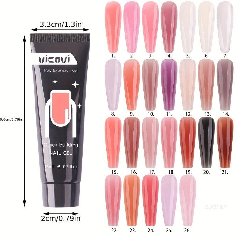 French Gel Nail Extension Kit 15ml Quick Gel Crystal Nail Art Salon