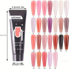 French Gel Nail Extension Kit 15ml Quick Gel Crystal Nail Art Salon