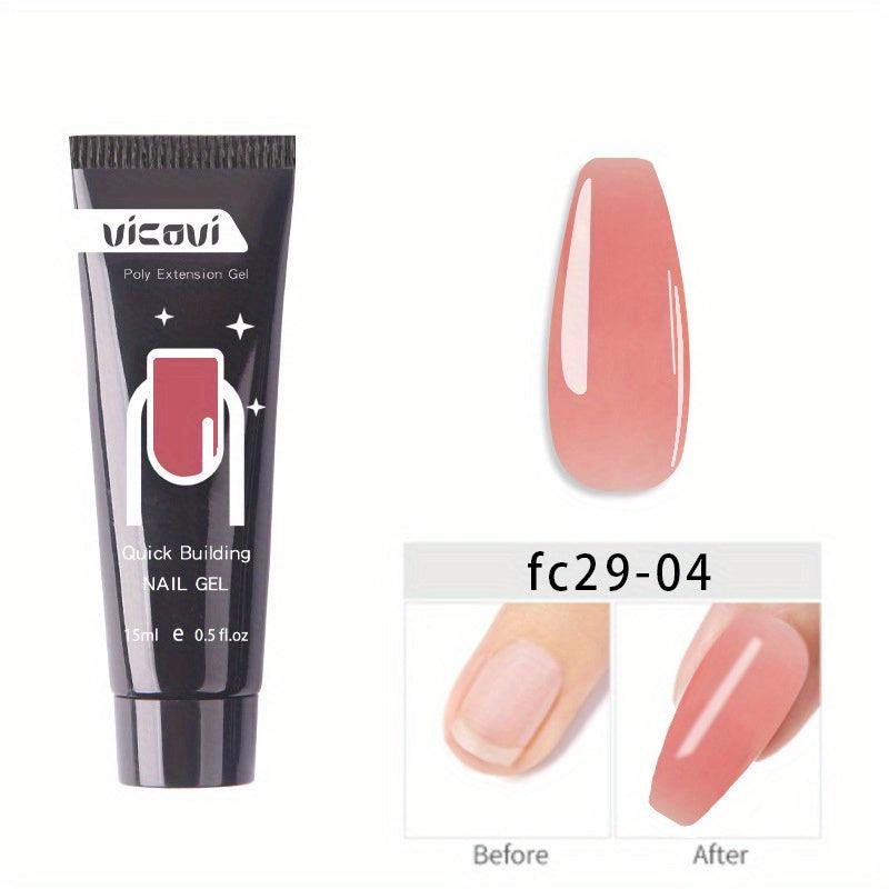 French Gel Nail Extension Kit 15ml Quick Gel Crystal Nail Art Salon
