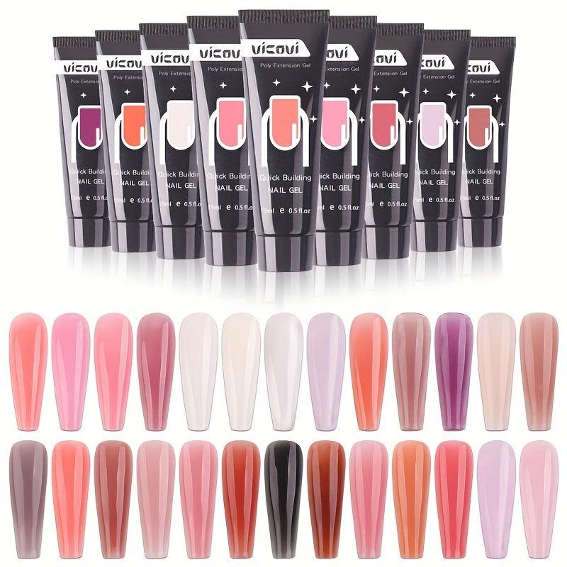 French Gel Nail Extension Kit 15ml Quick Gel Crystal Nail Art Salon