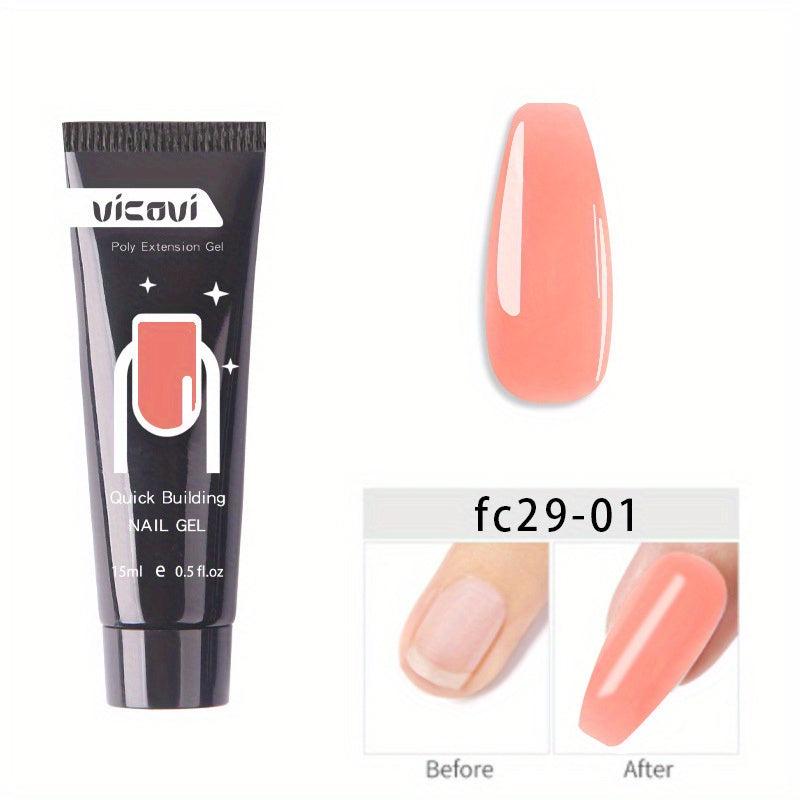 French Gel Nail Extension Kit 15ml Quick Gel Crystal Nail Art Salon
