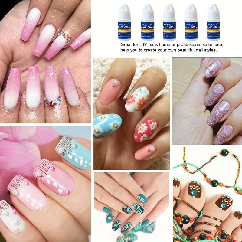 10 Pcs Clear Nail Glue For Acrylic Nails And Nail Art