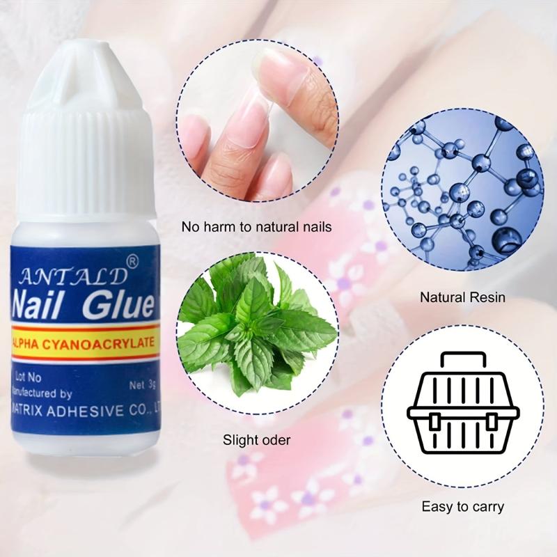 10 Pcs Clear Nail Glue For Acrylic Nails And Nail Art