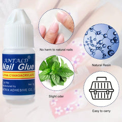 10 Pcs Clear Nail Glue For Acrylic Nails And Nail Art