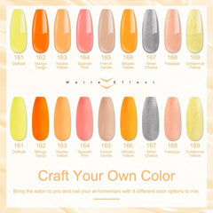 13pcs Gel Nail Polish Kit Halloween Colors Base Glossy Matte Top Coat Nail File