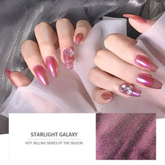Mermaid Purple Yellow Glitter Gel Polish Kit