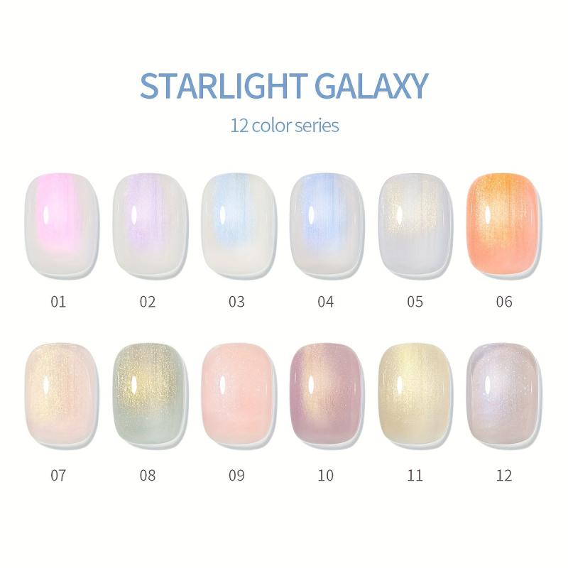 Mermaid Purple Yellow Glitter Gel Polish Kit