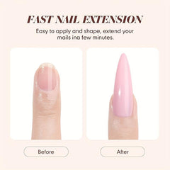 Complete Acrylic Nail Kit - Clear Pink Nude Powder