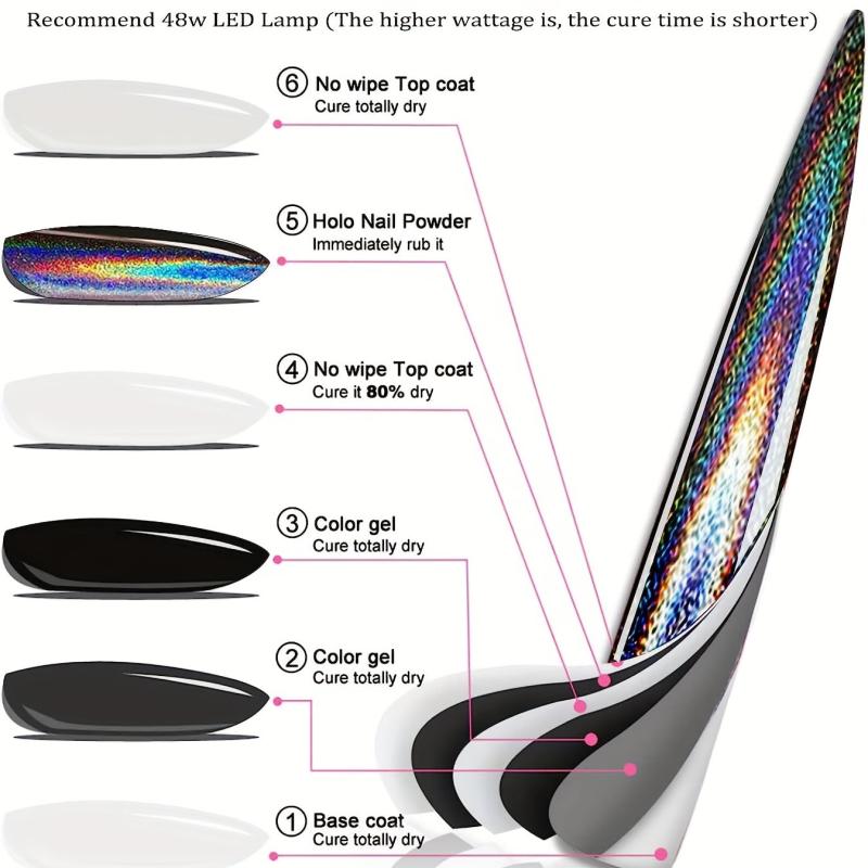 Unicorn Holographic Nail Powder Mirror Glitter Dust
