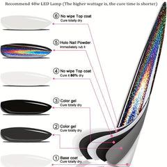 Unicorn Holographic Nail Powder Mirror Glitter Dust