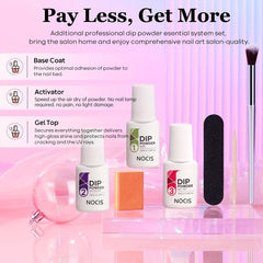 4 Color Dip Powder Nail Kit Starter Set with Mood Temperature Change
