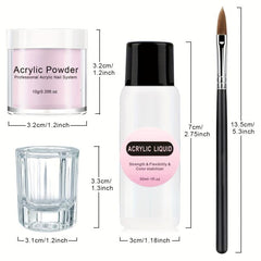 Acrylic Nail Enhancement Set Powder for Beginners Nail Extension Carving