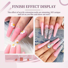 Acrylic Nail Enhancement Set Powder for Beginners Nail Extension Carving