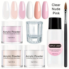 Acrylic Nail Enhancement Set Powder for Beginners Nail Extension Carving